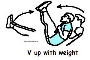 V up with weight